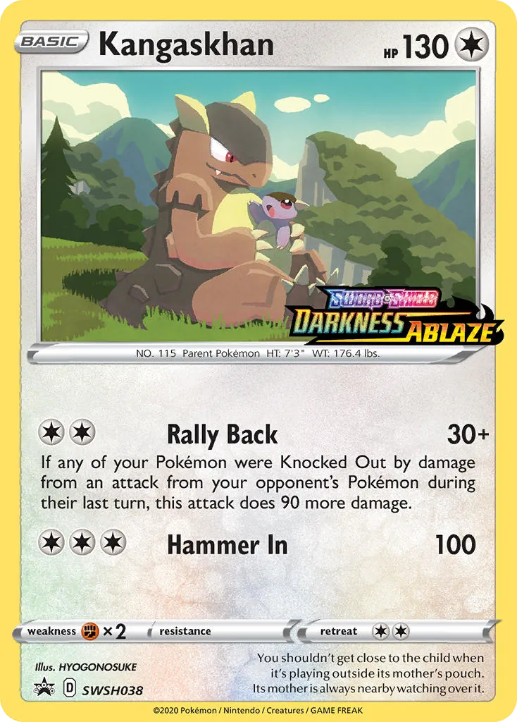 2019 SWSH Black Star Promos Kangaskhan #SWSH038 card image