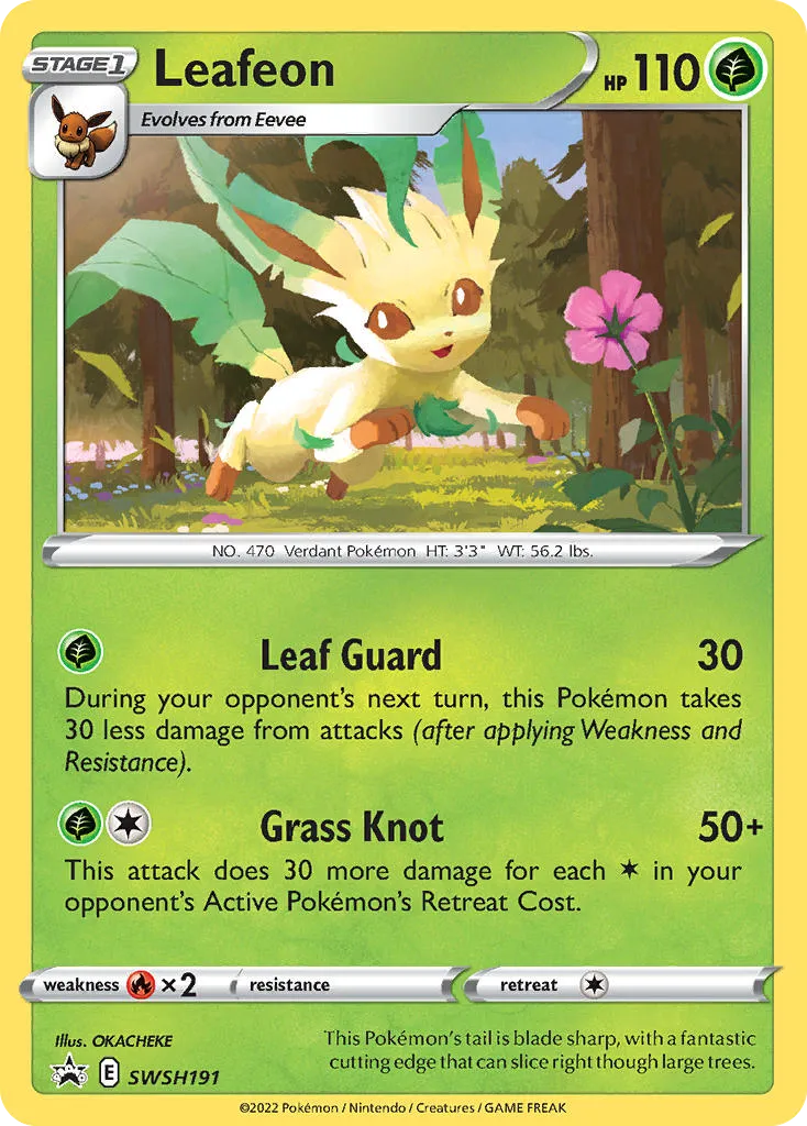 2019 SWSH Black Star Promos Leafeon #SWSH191 card image
