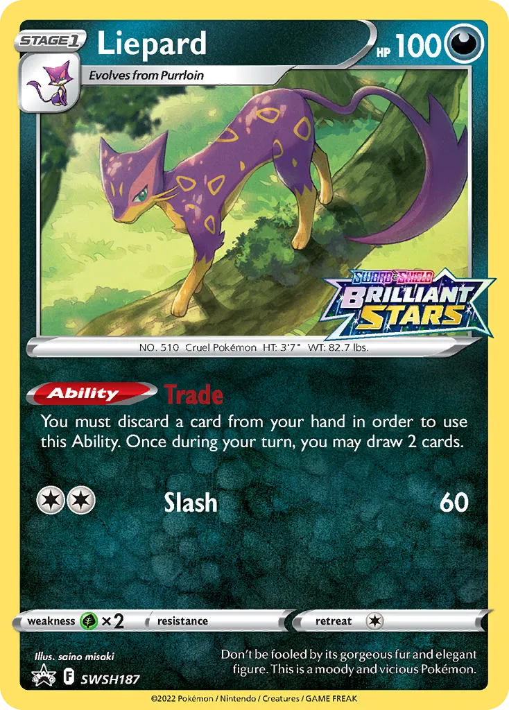 2019 SWSH Black Star Promos Liepard #SWSH187 card image