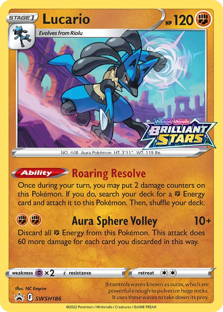 2019 SWSH Black Star Promos Lucario #SWSH186 card image