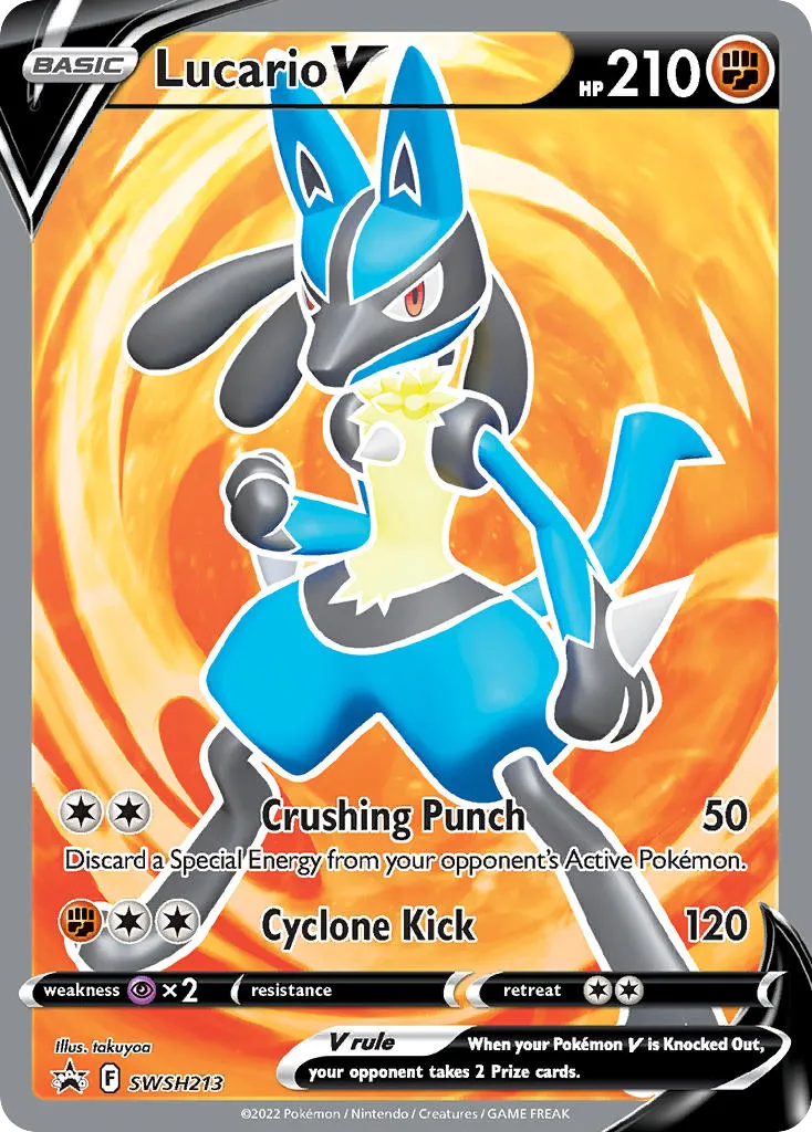 2019 SWSH Black Star Promos Lucario V #SWSH213 card image