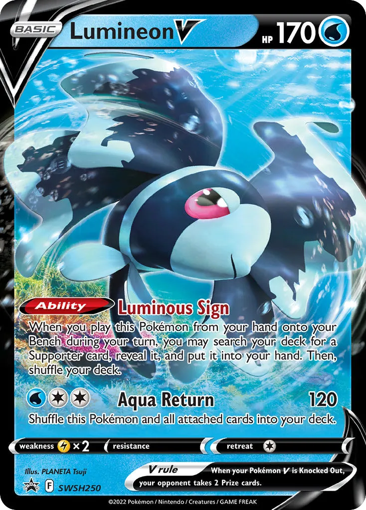 2019 SWSH Black Star Promos Lumineon V #SWSH250 card image