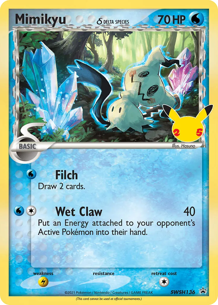 2019 SWSH Black Star Promos Mimikyu δ #SWSH136 card image