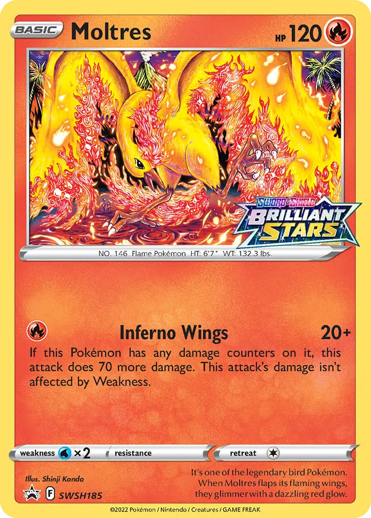 2019 SWSH Black Star Promos Moltres #SWSH185 card image