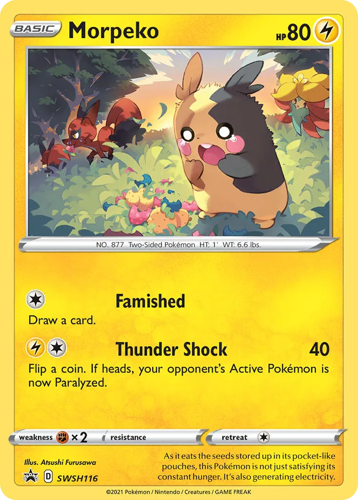 2019 SWSH Black Star Promos Morpeko #SWSH116 card image