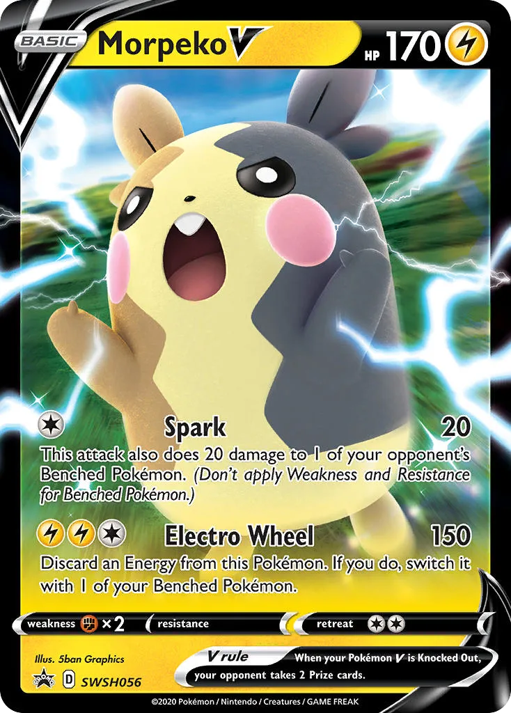 2019 SWSH Black Star Promos Morpeko V #SWSH056 card image