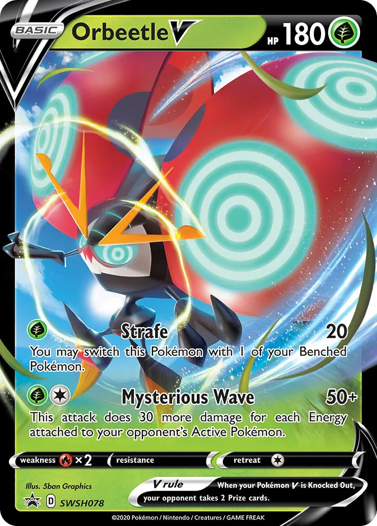 2019 SWSH Black Star Promos Orbeetle V #SWSH078 card image