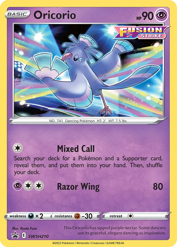 2019 SWSH Black Star Promos Oricorio #SWSH210 card image