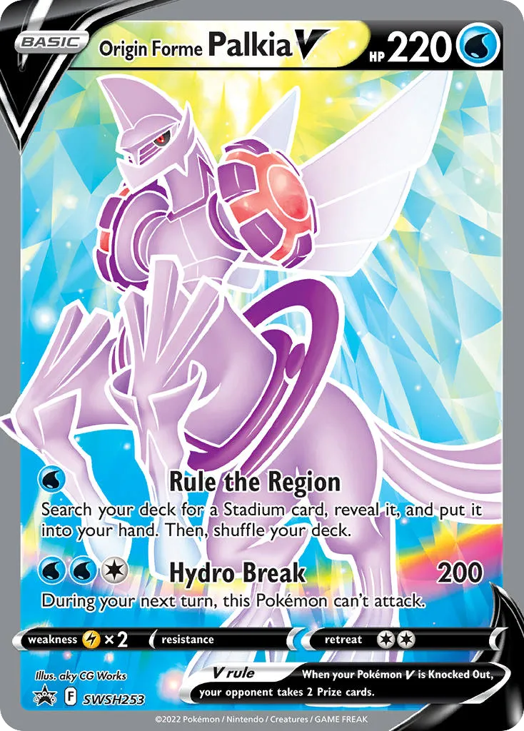 2019 SWSH Black Star Promos Origin Forme Palkia V #SWSH253 card image