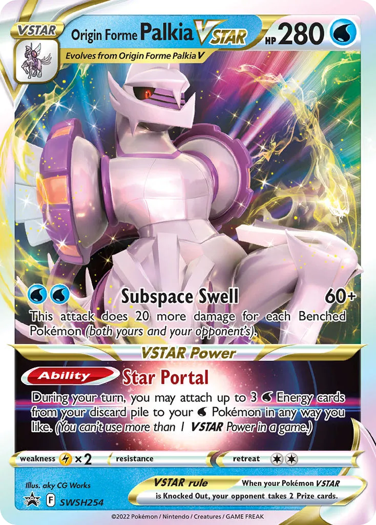 2019 SWSH Black Star Promos Origin Forme Palkia VSTAR #SWSH254 card image