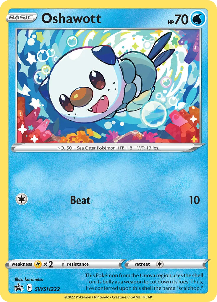 2019 SWSH Black Star Promos Oshawott #SWSH222 card image