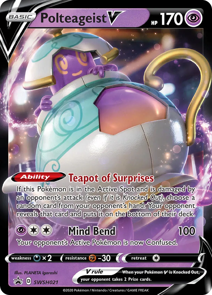2019 SWSH Black Star Promos Polteageist V #SWSH021 card image