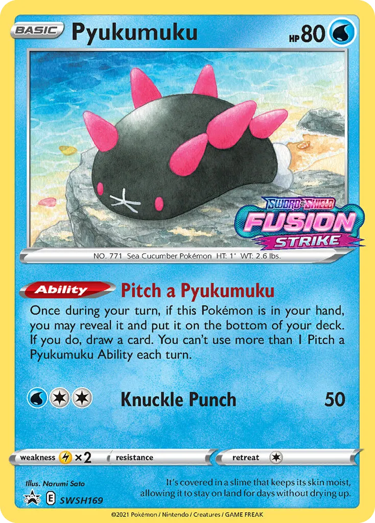 2019 SWSH Black Star Promos Pyukumuku #SWSH169 card image