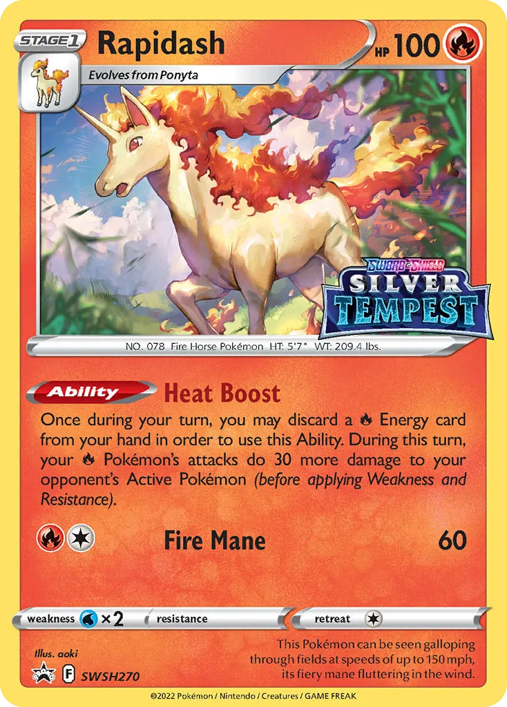 2019 SWSH Black Star Promos Rapidash #SWSH270 card image