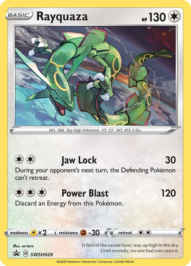 2019 SWSH Black Star Promos Rayquaza #SWSH029 card image