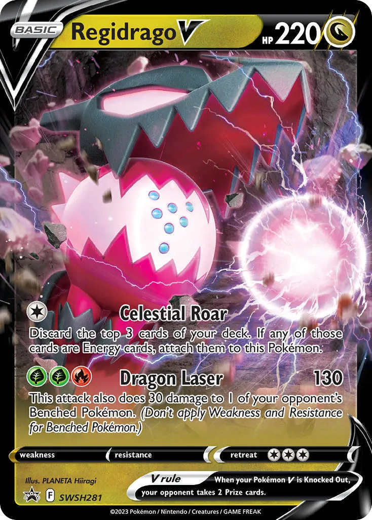 2019 SWSH Black Star Promos Regidrago V #SWSH281 card image