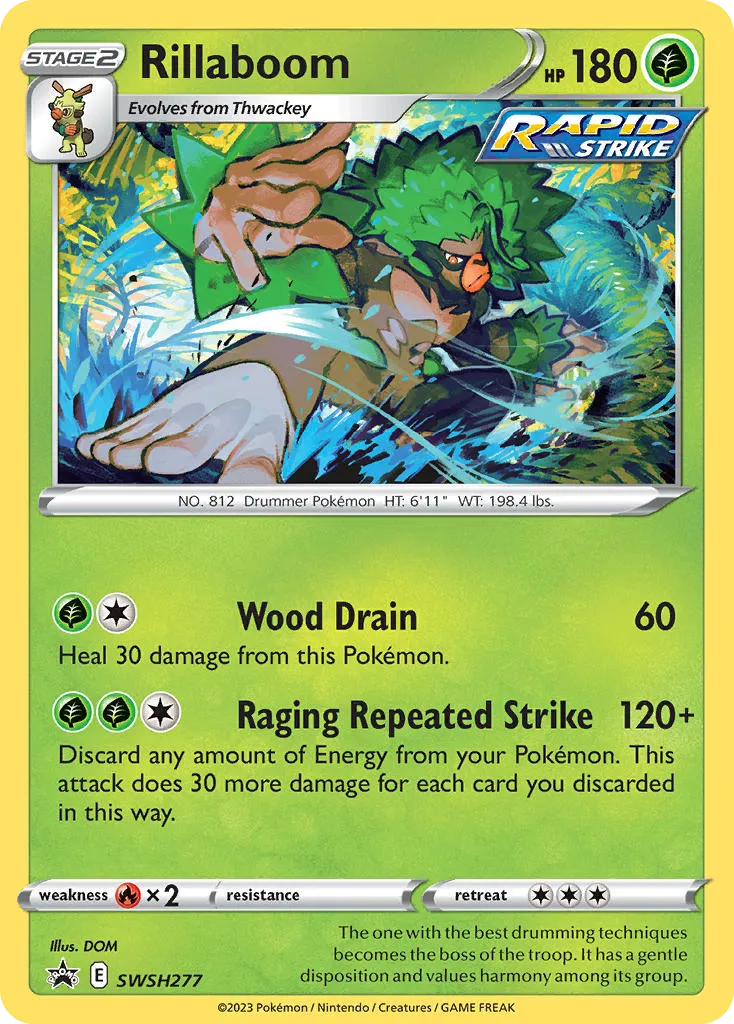 2019 SWSH Black Star Promos Rillaboom #SWSH006 card image