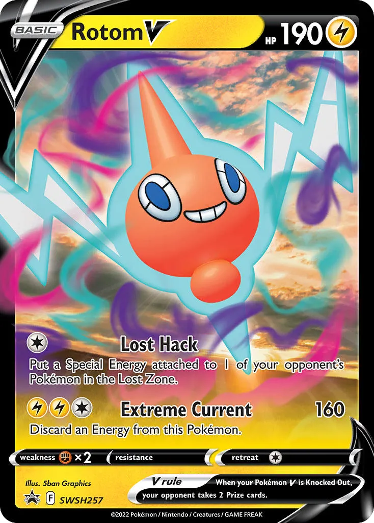 2019 SWSH Black Star Promos Rotom V #SWSH257 card image