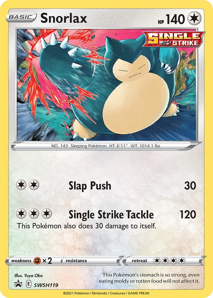 2019 SWSH Black Star Promos Snorlax #SWSH068 card image