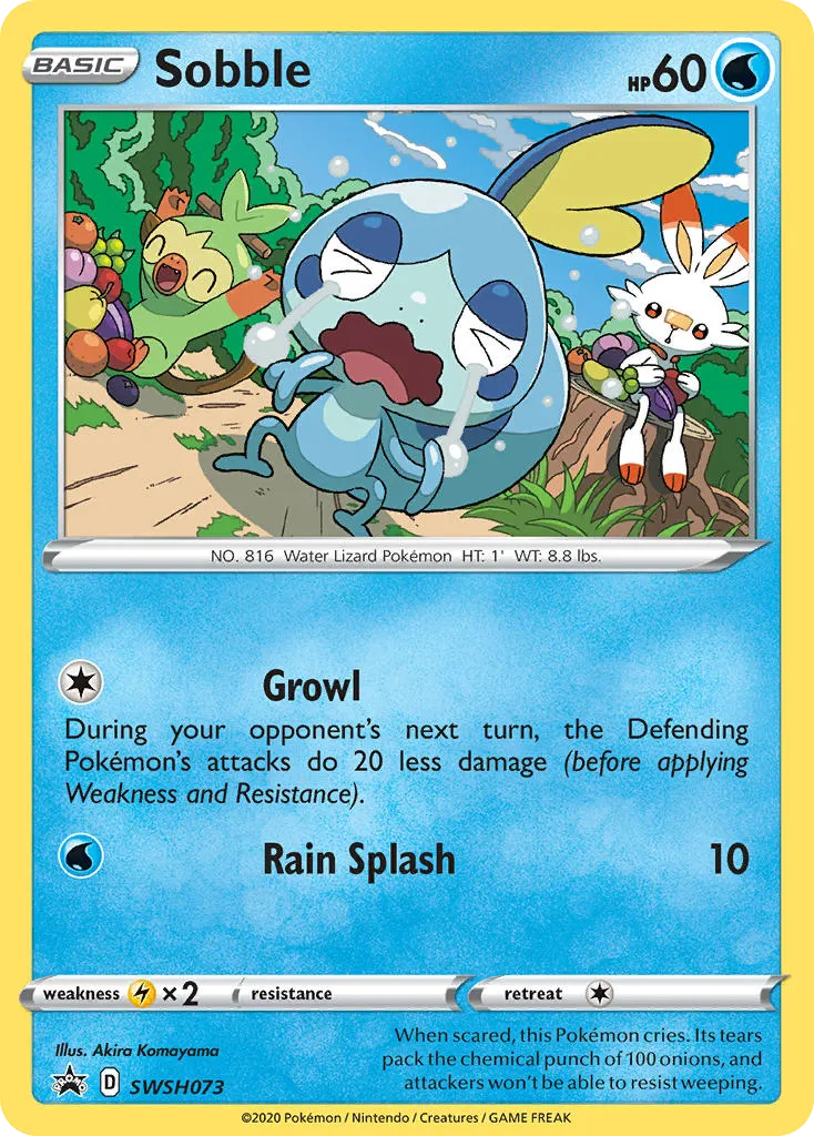 2019 SWSH Black Star Promos Sobble #SWSH073 card image