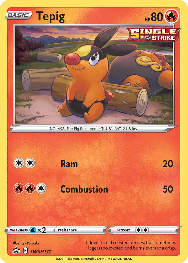 2019 SWSH Black Star Promos Tepig #SWSH172 card image