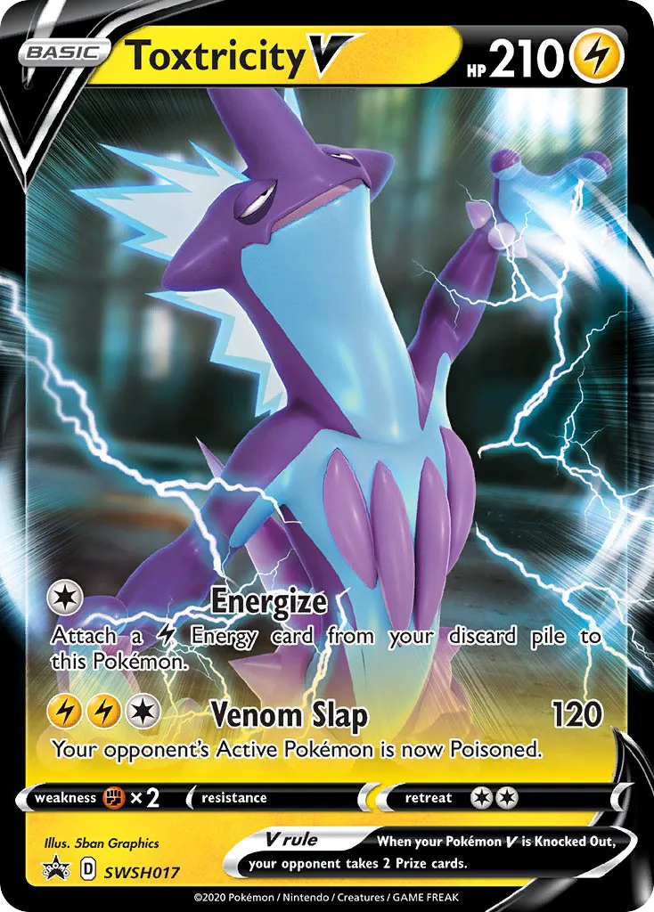 2019 SWSH Black Star Promos Toxtricity V #SWSH017 card image