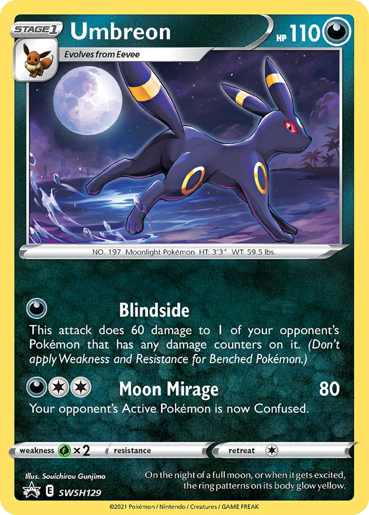 2019 SWSH Black Star Promos Umbreon #SWSH129 card image
