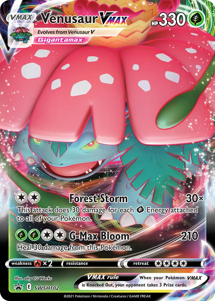 2019 SWSH Black Star Promos Venusaur VMAX #SWSH102 card image
