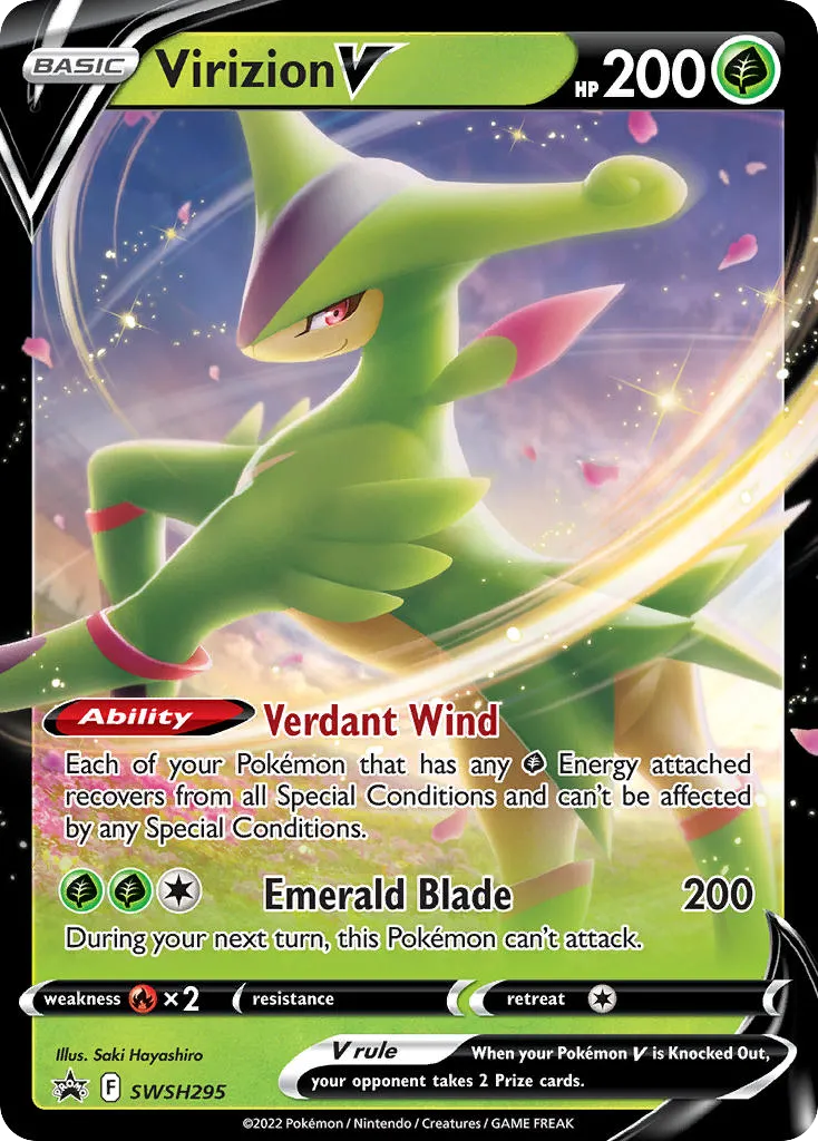 2019 SWSH Black Star Promos Virizion V #SWSH295 card image
