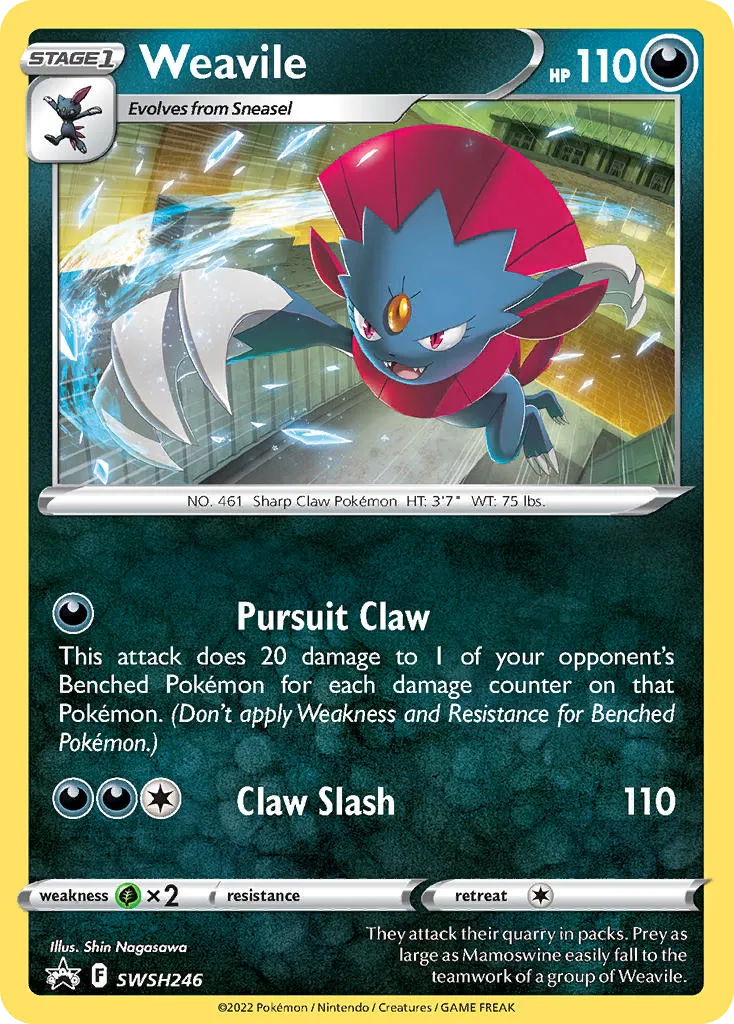 2019 SWSH Black Star Promos Weavile #SWSH246 card image