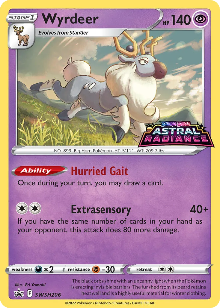 2019 SWSH Black Star Promos Wyrdeer #SWSH206 card image