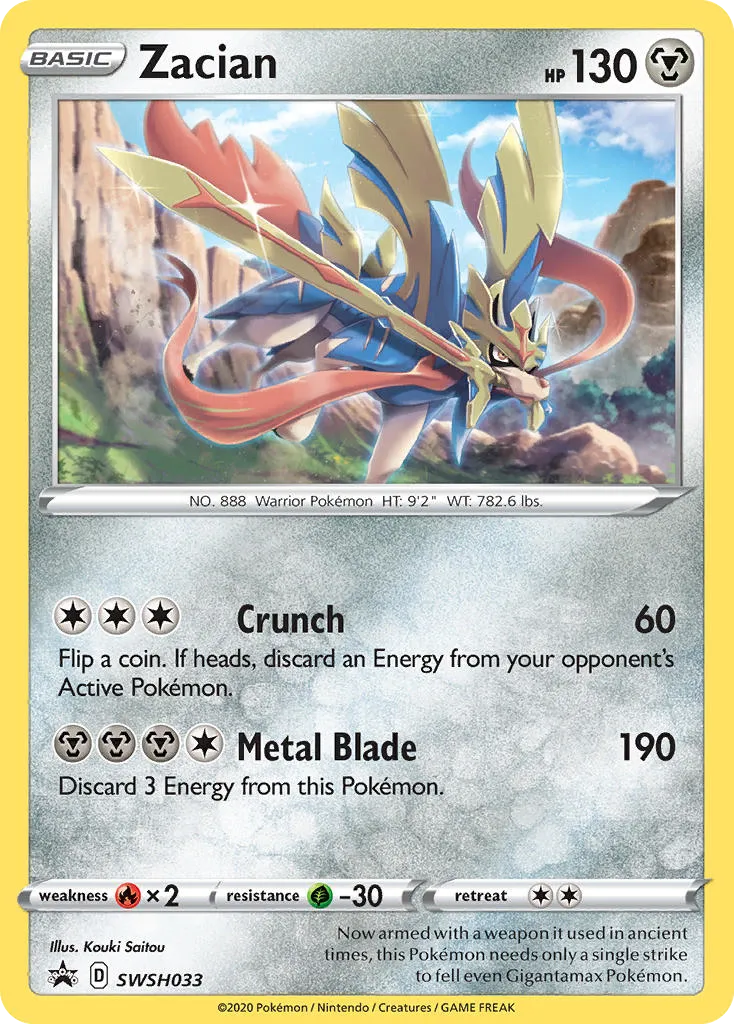 2019 SWSH Black Star Promos Zacian #SWSH033 card image