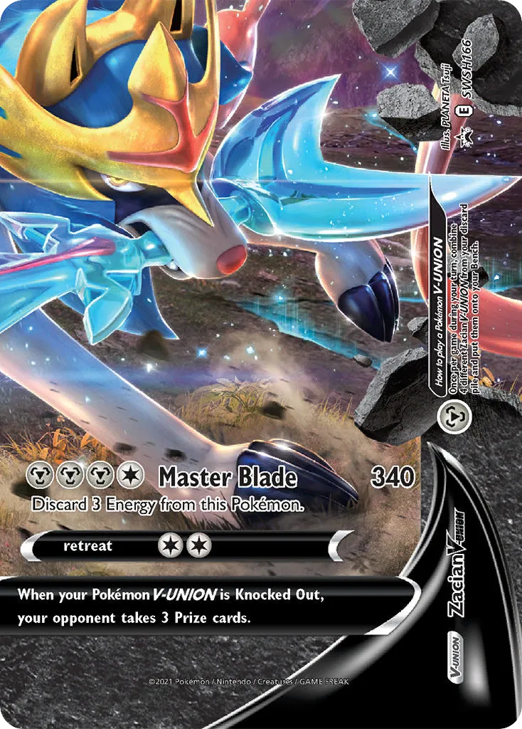2019 SWSH Black Star Promos Zacian V-UNION #SWSH163 card image