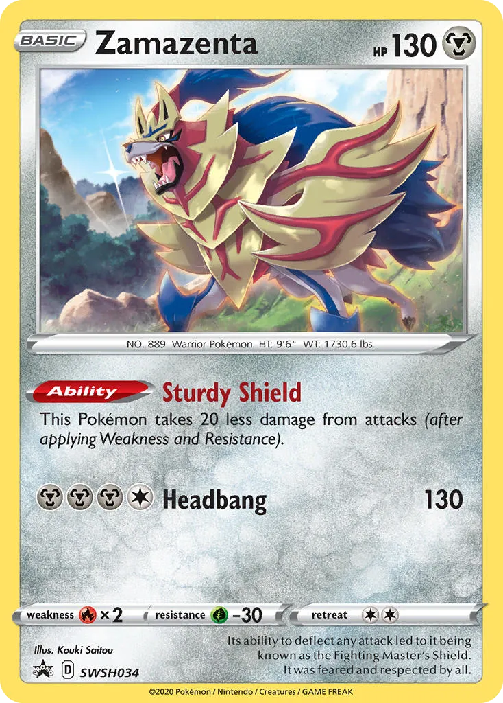 2019 SWSH Black Star Promos Zamazenta #SWSH034 card image