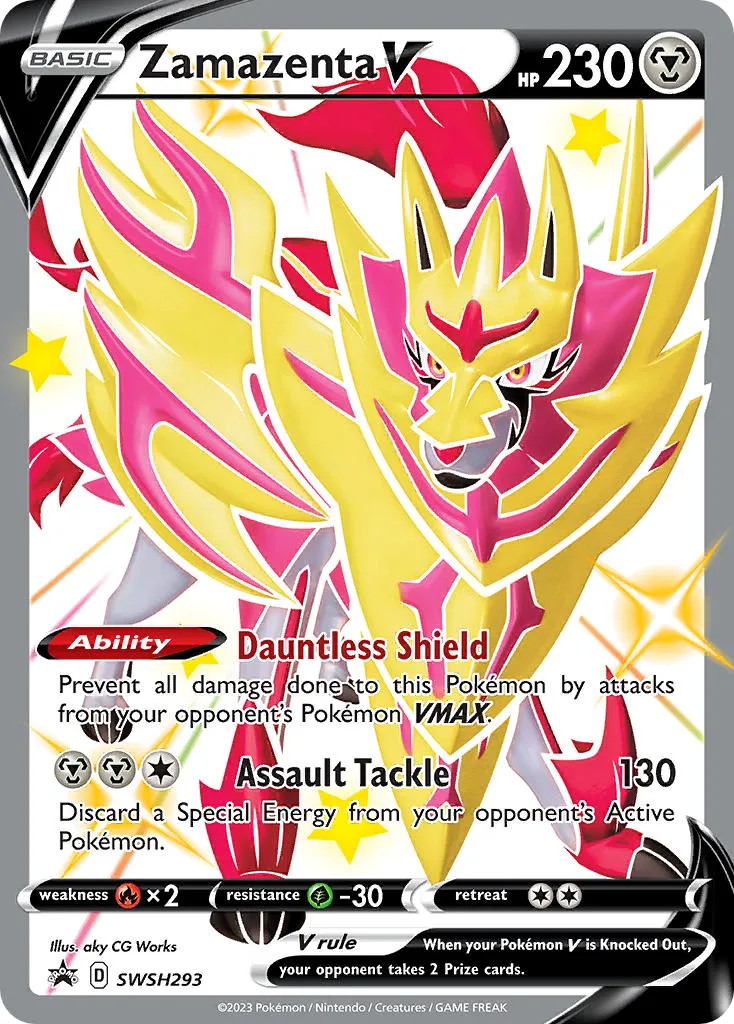 2019 SWSH Black Star Promos Zamazenta V #SWSH293 card image
