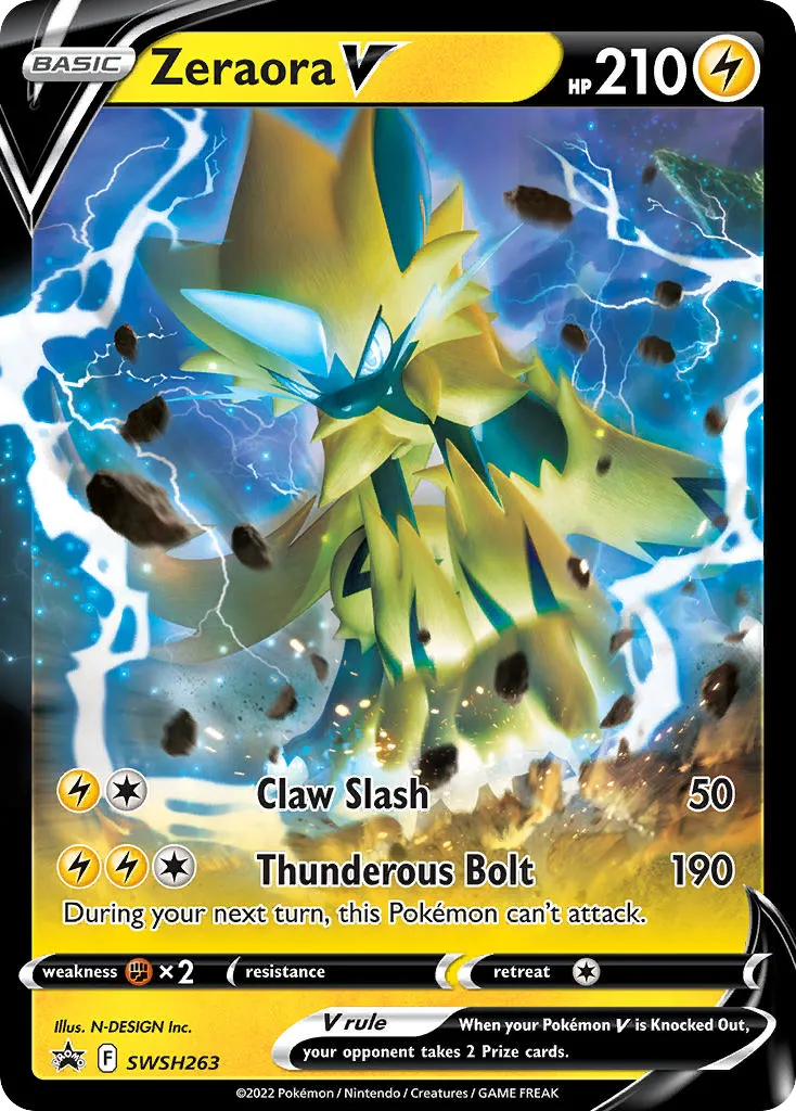 2019 SWSH Black Star Promos Zeraora V #SWSH263 card image