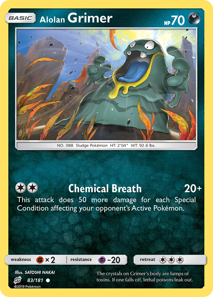 2019 Team Up Alolan Grimer Common #083/181 Common card image