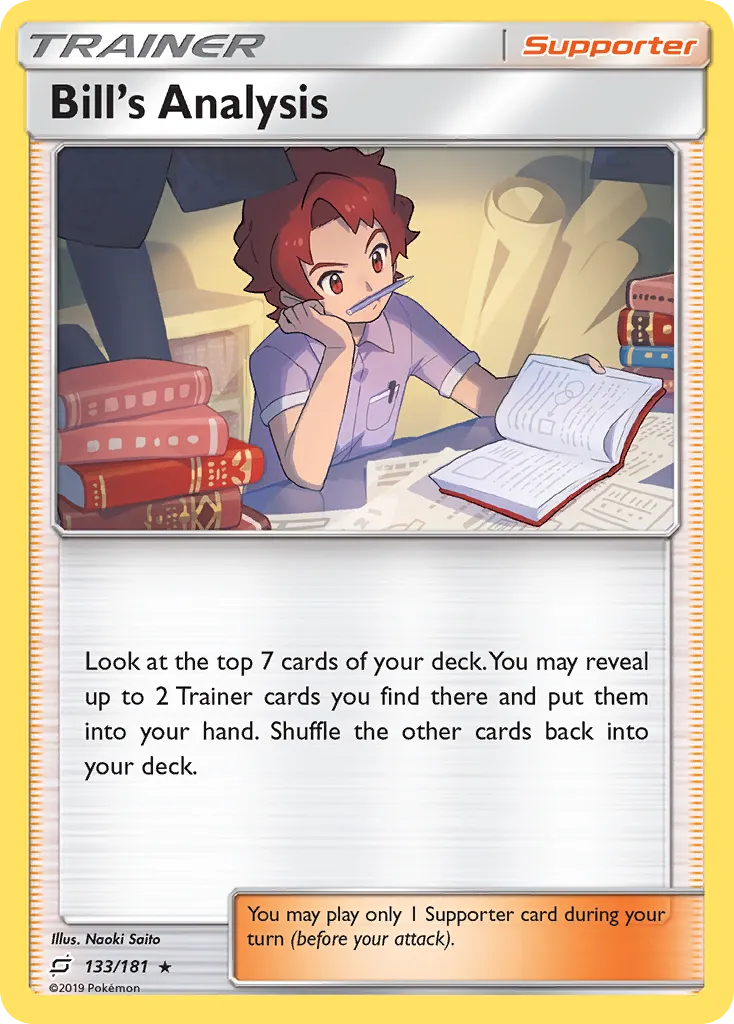 2019 Team Up Bill's Analysis Rare Holo #133/181 Rare Holo card image