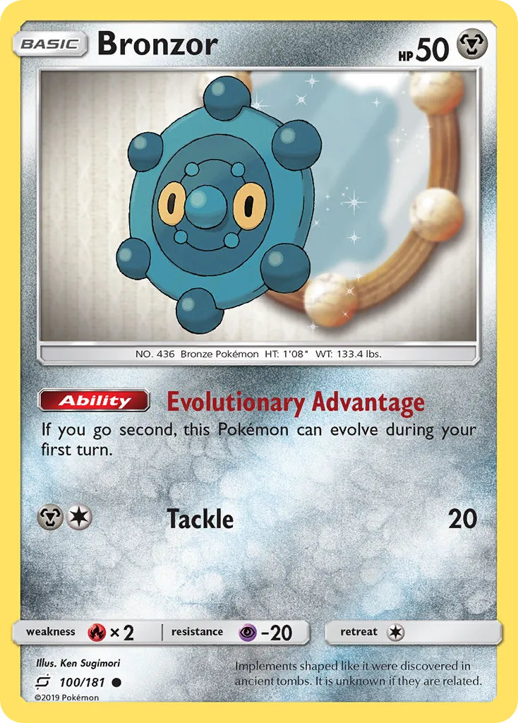 2019 Team Up Bronzor Common #100/181 Common card image