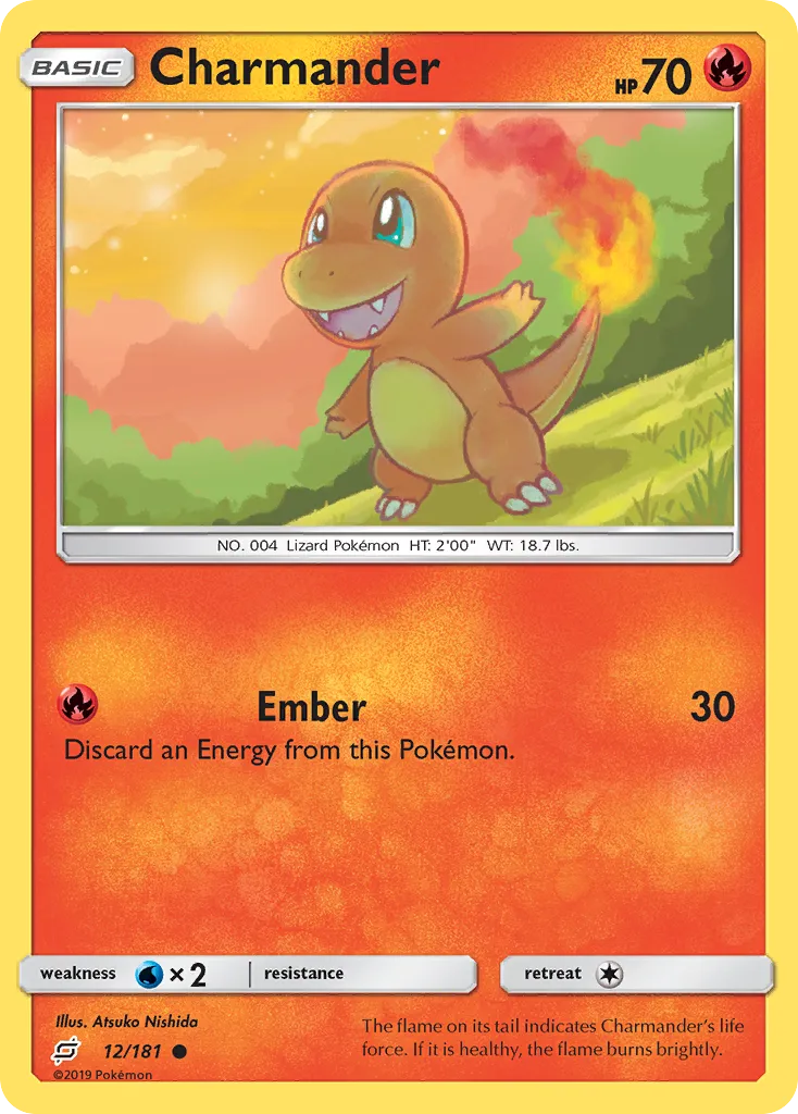 2019 Team Up Charmander #012/181 Common card image