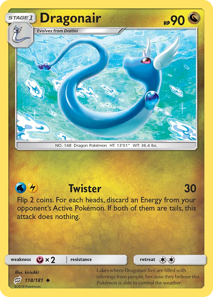 2019 Team Up Dragonair #118/181 Uncommon card image