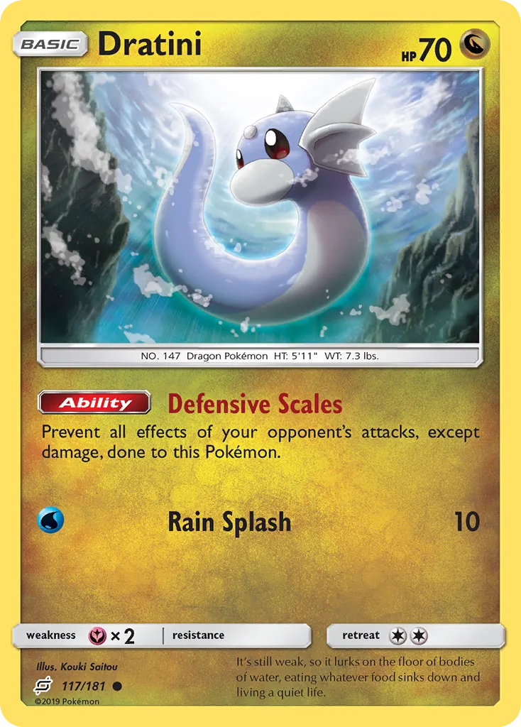 2019 Team Up Dratini Common #116/181 Common card image