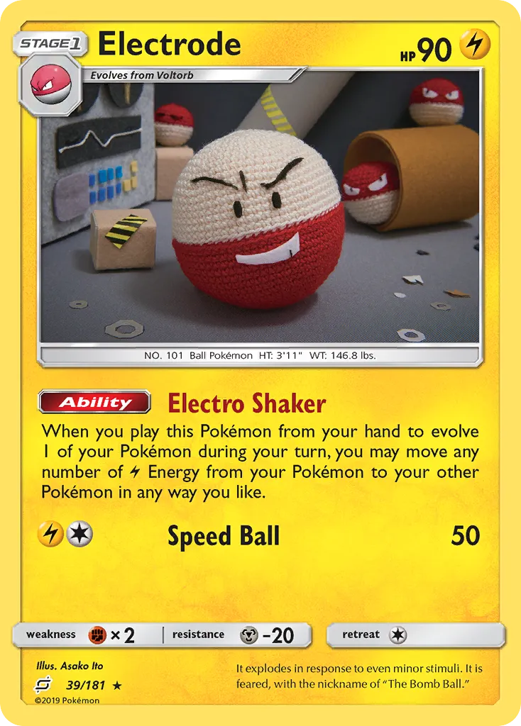 2019 Team Up Electrode Rare Holo #039/181 Rare Holo card image