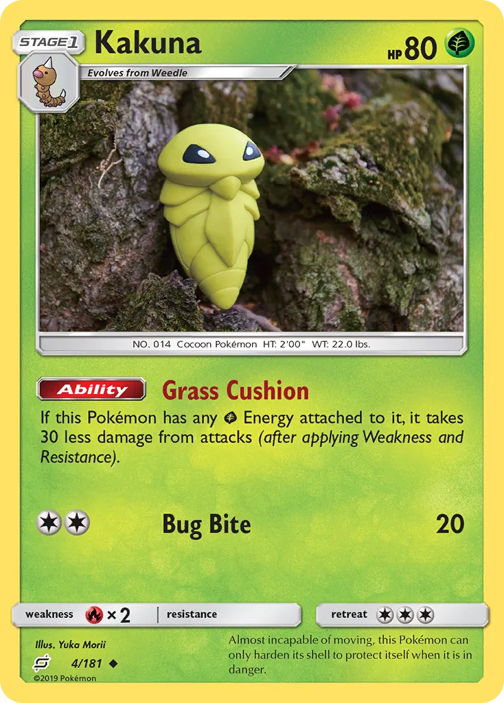2019 Team Up Kakuna Uncommon #004/181 Uncommon card image