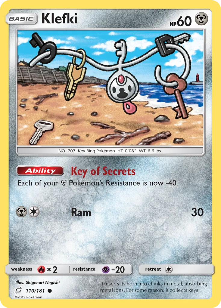 2019 Team Up Klefki Common #110/181 Common card image