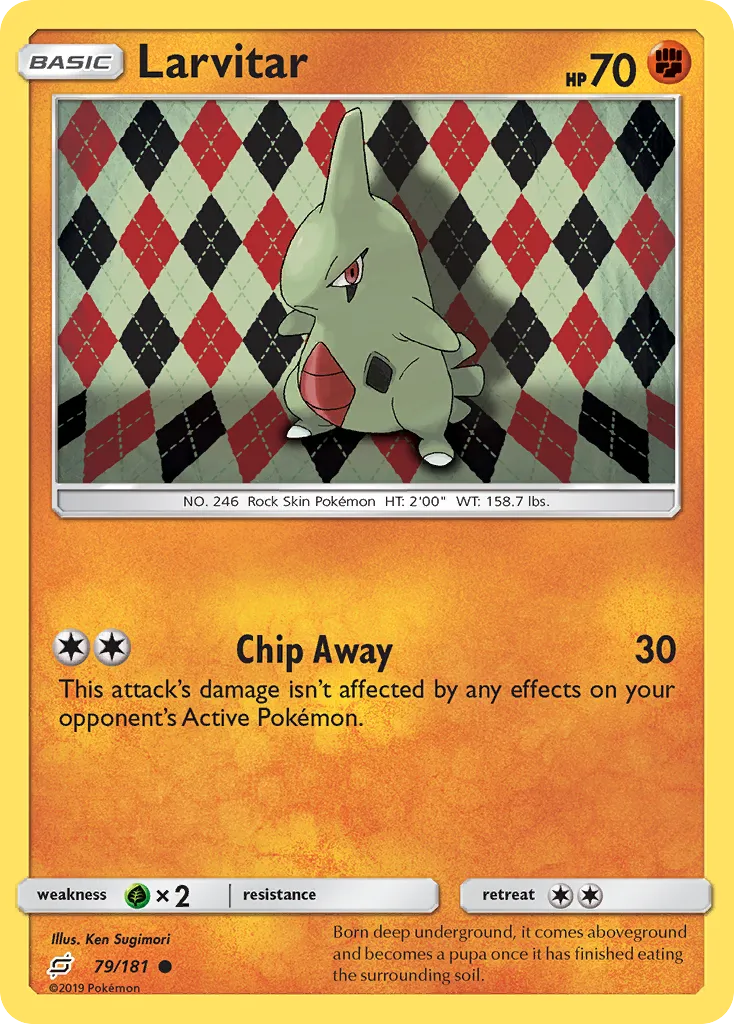 2019 Team Up Larvitar Common #079/181 Common card image