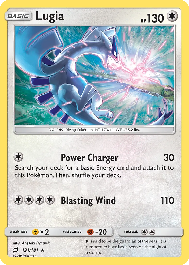 2019 Team Up Lugia #131/181 Rare Holo card image