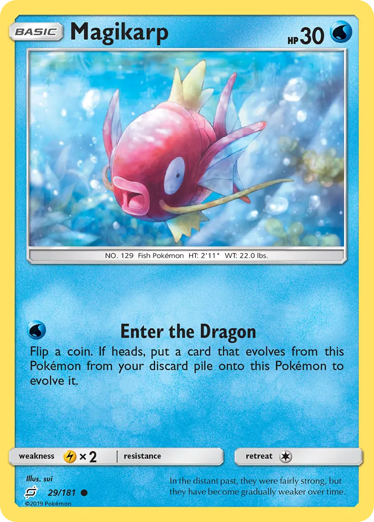 2019 Team Up Magikarp Common #029/181 Common card image