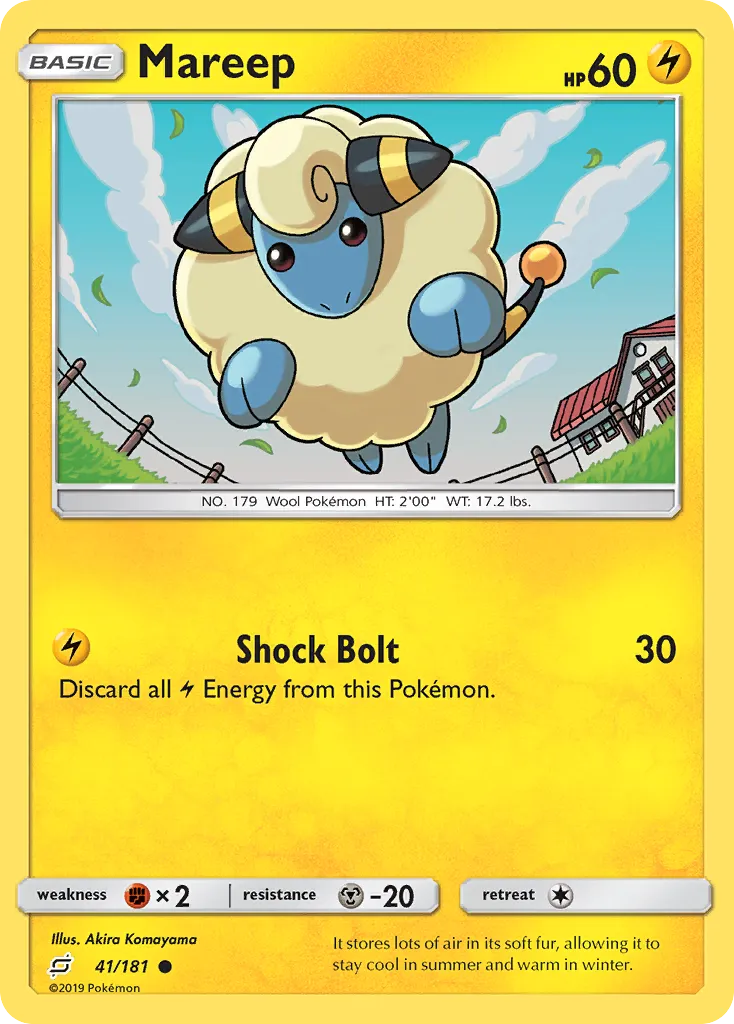 2019 Team Up Mareep Common #041/181 Common card image