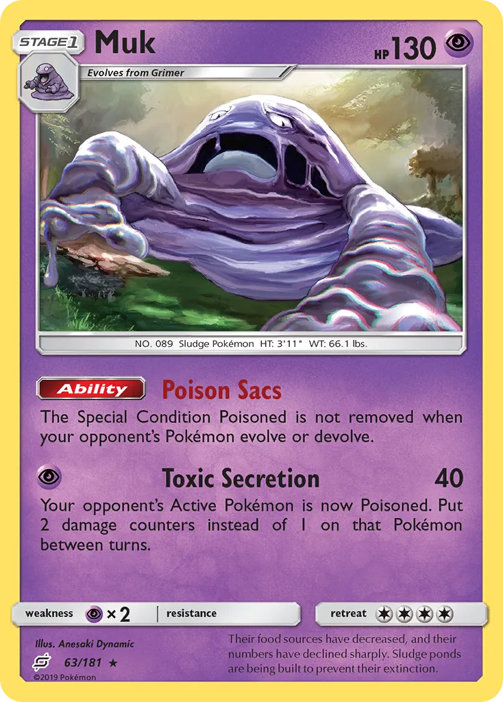 2019 Team Up Muk Rare #063/181 Rare card image